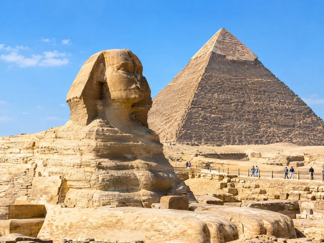 Halwe-dag-toer na die Piramides van Giza en die Sfinks